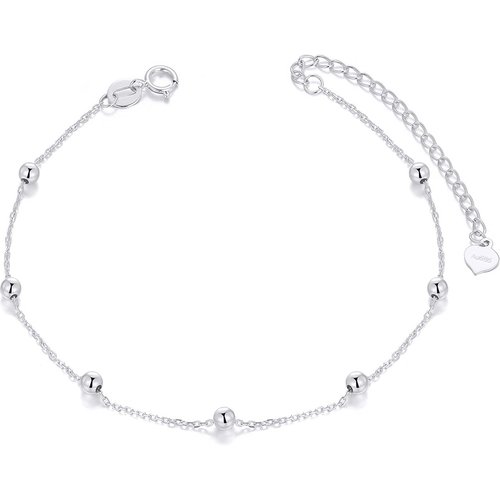 14K White Gold Chain Anklet For Women