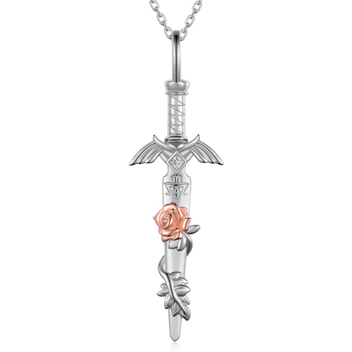 Sterling Silver Master Sword Necklace Hyrule Warriors Jewelry Gifts for Unisex