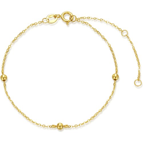 14K Yellow Gold Bead Metal Beads Bracelet