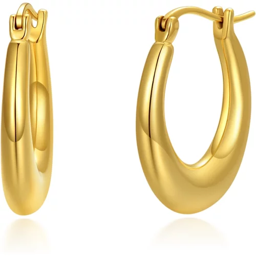 18K Gold Round Drop Earrings