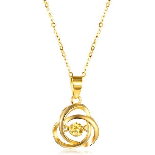 18K Gold Celtic Knot Pendant Necklace