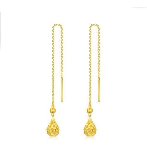 18K Gold Couple Drop Earrings