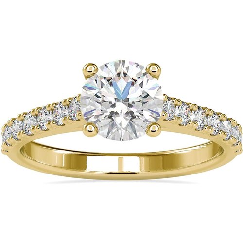 10K Gold 1CT Round Moissanite Wedding Ring