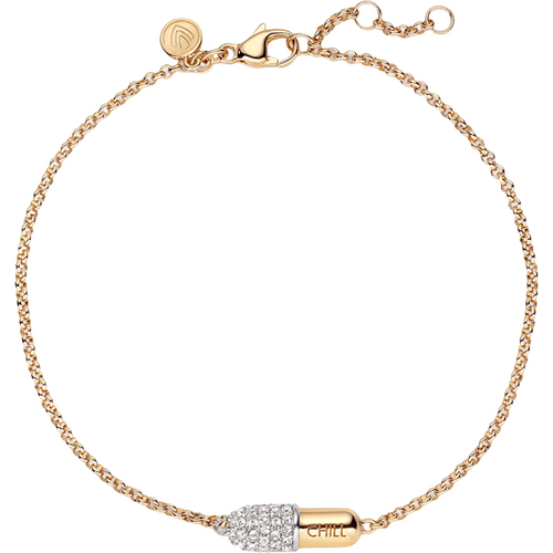 10K Gold Diamond Chill Pill Pavé Bracelet