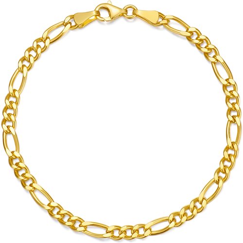 18K Gold Figaro Chain Bracelet