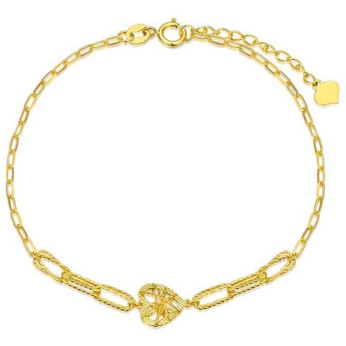 18K Gold Heart Charm Bracelet