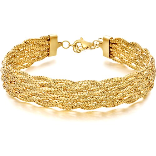 18K Gold Interlace Layerered Bracelet