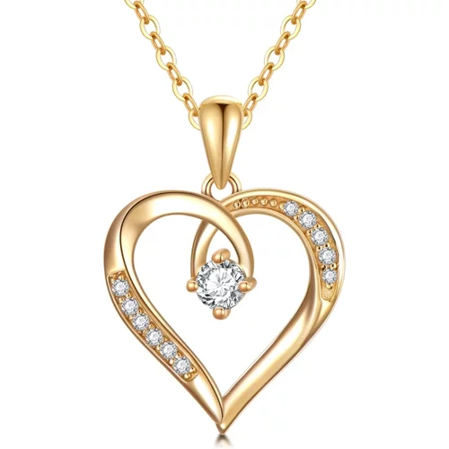 10K Gold Moissanite Heart Metal Choker Necklace