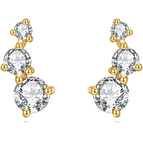 14K Gold Moissanite Stud Earrings