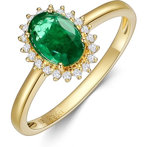 18K Gold 2 To 7 CT Oval Emerald Statement Ring