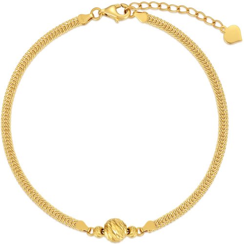 18K Gold Single Chain Anklet