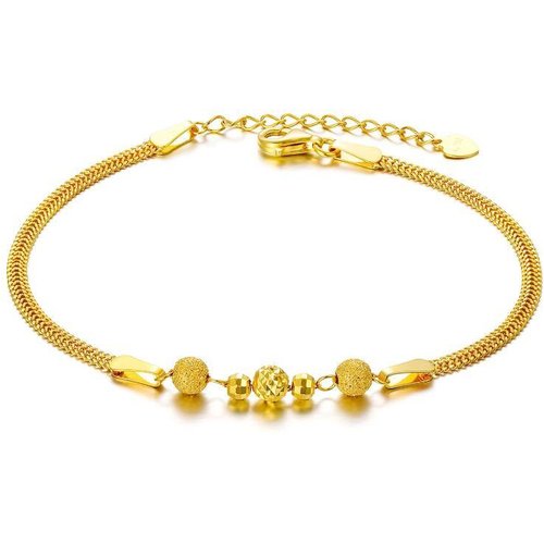 18K Gold Single Layer Anklet