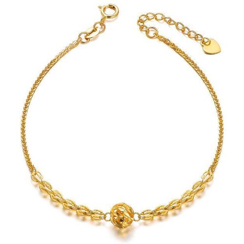 18K Gold Spherical Charm Bracelet
