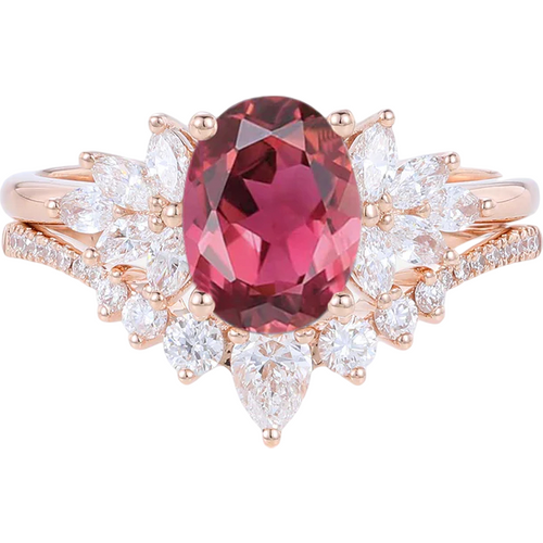 18K Rose Gold Moissanite Personalized Engraving & Engagement Ring