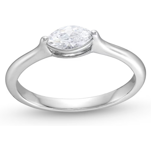 14K White Gold 0.5 to 3 CT Marquise Diamond Custom Engagement Ring VVS1-VS1 Clarity 3EX IGI Certified