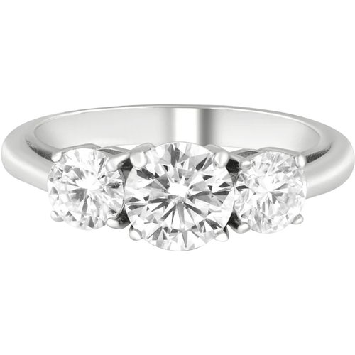 9K White Gold Moissanite Engagement Ring