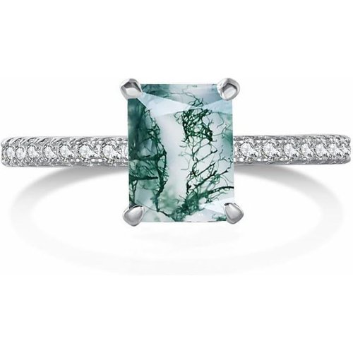 Sterling Silver Moss Agate Ring