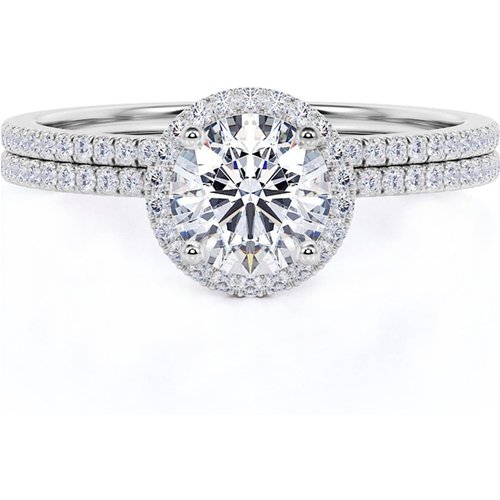 Sterling Silver Round Moissanite Personalized Engraving Wedding Ring