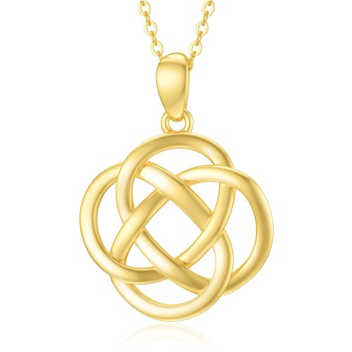 9K Gold Celtic Knot Pendant Necklace