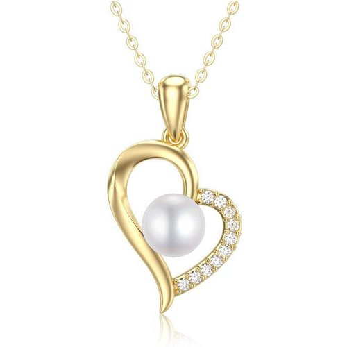 9K Gold Heart Pendant Necklace