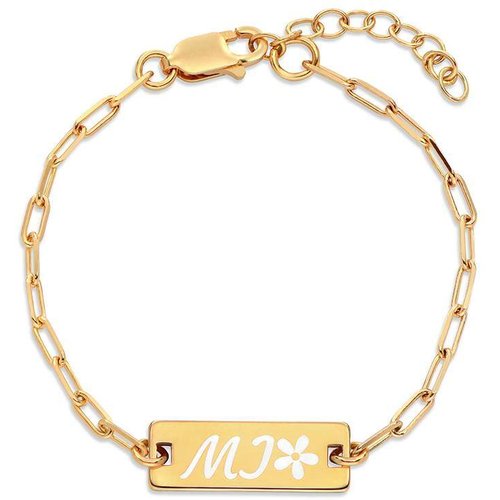 9K Gold Personalized Engraving Identification Bracelet