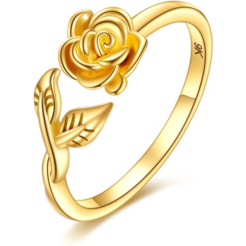 9K Gold Rose Ring