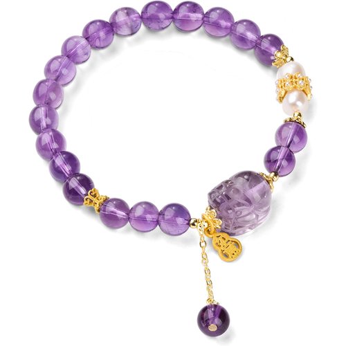 Amethyst Brave Troops Charm Bracelet