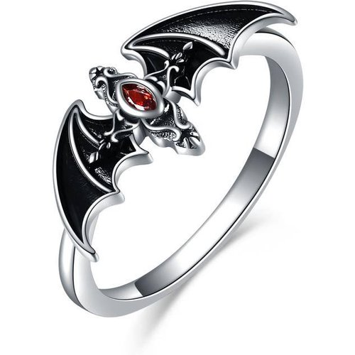 Sterling Silver Zircon Bat Ring
