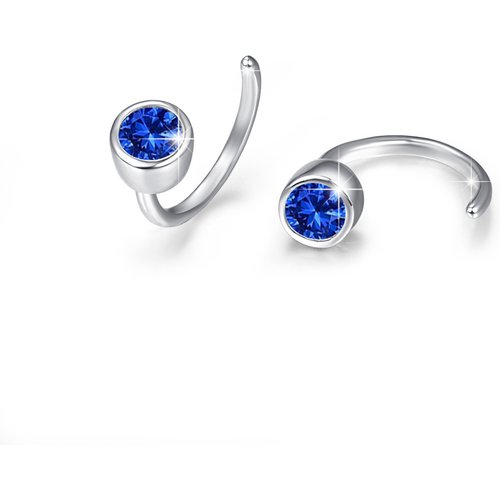 Sterling Silver Cubic Zirconia Hoop Earrings