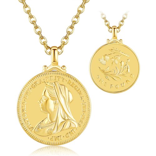 14K Gold Leaves Charm Necklace for Women