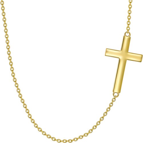 Gold Vermeil Cross Pendant Necklace for Women