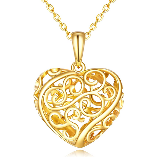 Gold Vermeil Heart Necklace for Women