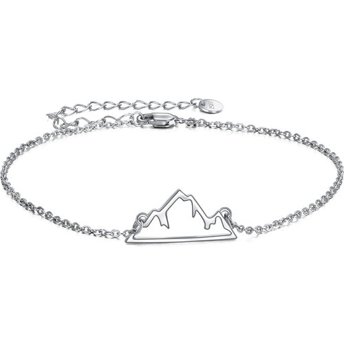 Sterling Silver Mountains Charm Bracelet