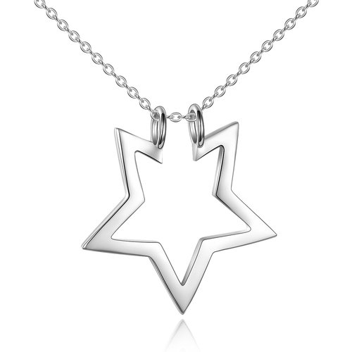 Sterling Silver Star Ring Holder Pendant Necklace