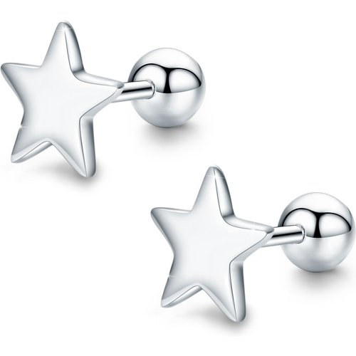 Sterling Silver Stars Stud Earrings