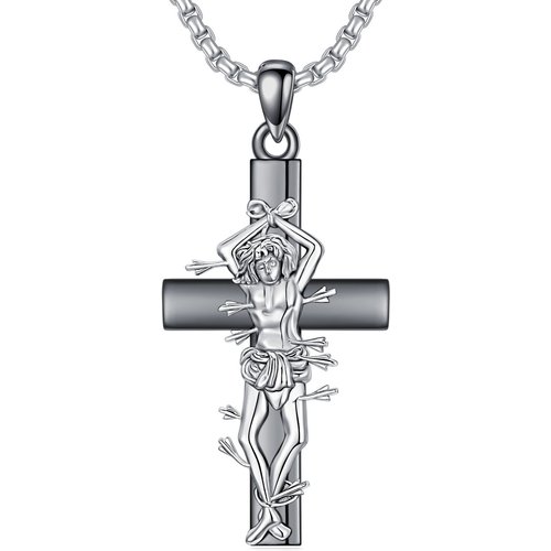 Saint Sebastian Cross Necklace S925 St Sebastian Medal I Can Do All Things Through Christ
