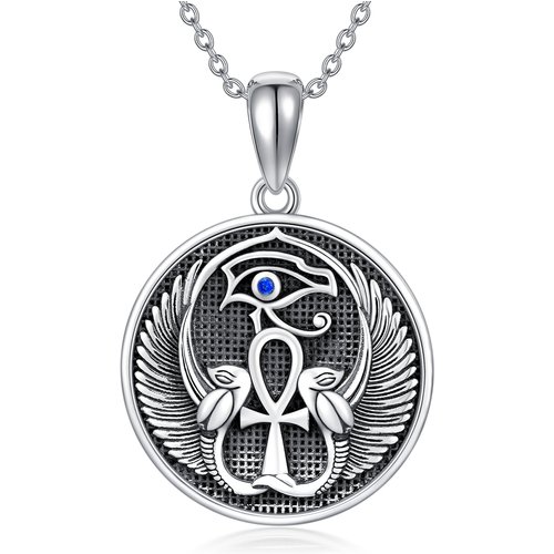Sterling Silver Eye Of Horus Pendant Necklace