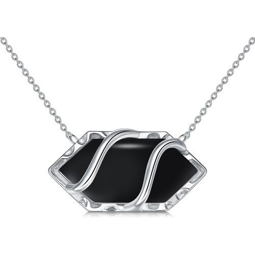 Sterling Silver Agate Pendant Necklace