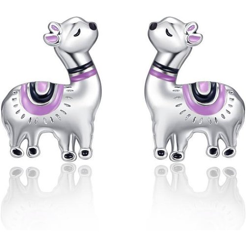Sterling Silver Alpaca Stud Earrings