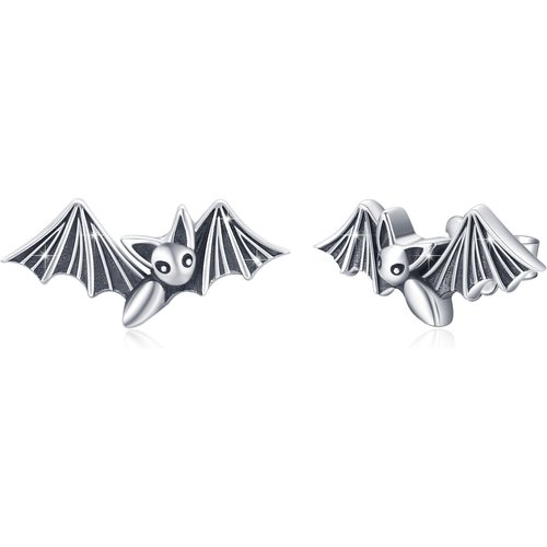 Sterling Silver Bat Stud Earrings