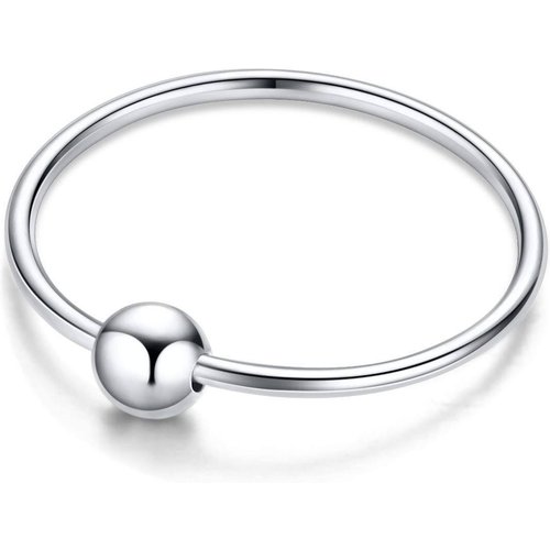 Sterling Silver Bead Hoop Earrings