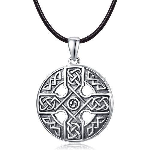 Sterling Silver Celtic Equal Arm CrossPendant Necklace