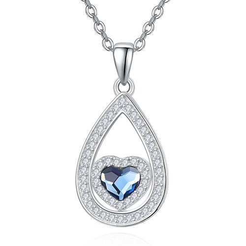 Sterling Silver Circular Heart Crystal Urn Necklace For Ashes For Women Best Friends