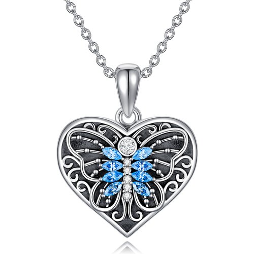 Sterling Silver Circular Shaped Heart Personalized Photo Locket Necklace