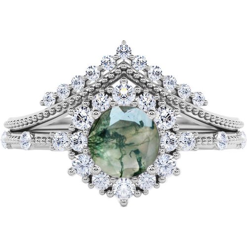 Sterling Silver Round Moissanite & Personalized Engraving Sunflower Couple Wedding Ring For Women