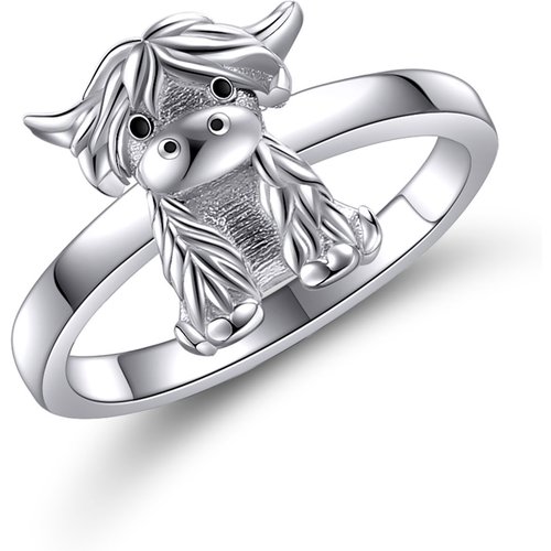 Sterling Silver Cow Ring