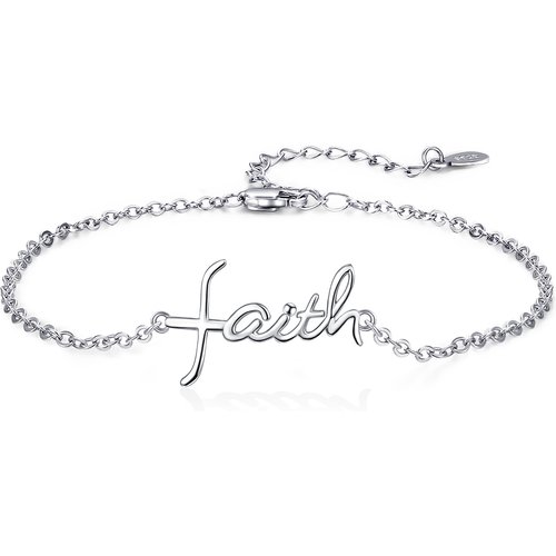 Sterling Silver Cross Knot Charm Bracelet