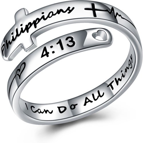 Sterling Silver Cross Open Ring