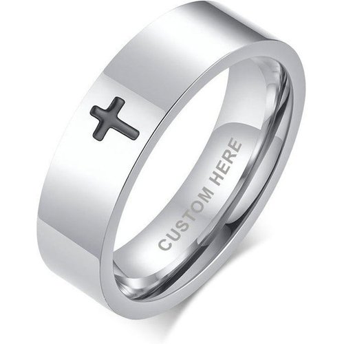 Sterling Silver Cross Ring for Men