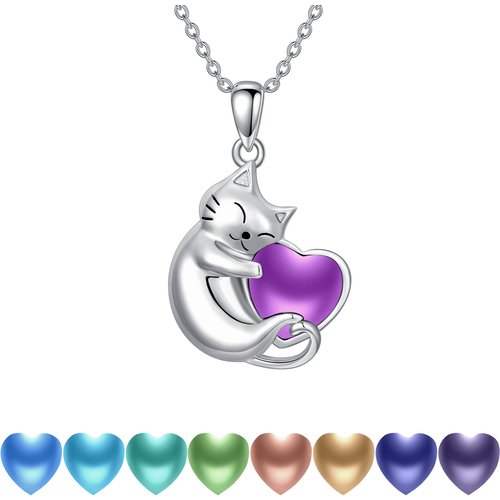 Sterling Silver Crystal Cat Pendant Necklace